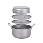 Boundless Voyage Multifunctional Titanium Steamer Pot With Frying Pan And Ven.... Fixed Price $110.11.