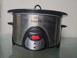 Rival 6QT Oval Silver & Black Crock Pot Slow Cooker Smart Works SC16 SCVC651. Fixed Price $29.99.