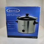 Kitchen Selectives 4 Qt Slow Cooker Stainless Steel. Fixed Price $29.99.