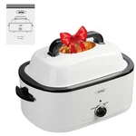 Sunvivi Roaster Oven, Electric With Viewing Lid, 24QT, White. Fixed Price $147.99.