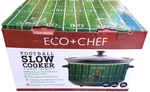 Eco Chef 4 Quart Football Shaped Slow Cooker Tailgate Game Day, New In Box. Fixed Price $38.99.