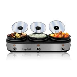 Mega Chef 2.5 Qt. Triple Slow Cooker And Buffet Server. Fixed Price $184.88.