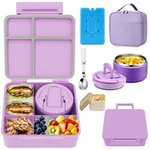 Maxso Bento Lunch Box Set With 8 Oz Soup Thermo, Kids Leakproof 4 Compartments. Fixed Price $65.57.