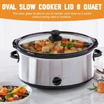 Oval Slow Cooker Large 8 Qt Fits For Crock Pot Glass Lids Programmable Beach. Fixed Price $30.90.