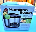 Hamilton Beach Digital Programmable Rice And Slow Cooker & Food Steamer, 20 Cups. Fixed Price $35.00.