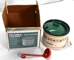 Rival Little Dipper Crock Pot Lid & Spoon Peppers 3204D Complete With Box. Fixed Price $27.99.