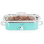 Megachef 3.5 Quart Casserole Slow Cooker With Temperature Settings Turquois. Fixed Price $86.68.