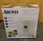 New Aroma Rice Multicooker Food Steamer ARC914D White. Fixed Price $29.99.