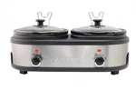 Courant 2.7 Qt Double Slow Cooker - Stainless Steel High Warm Settings. Fixed Price $59.97.