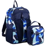Fuel Lunch Backpack Set Water Resistant Bookbag One Size, Blue Jagged Shape. Fixed Price $37.10.