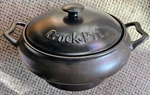 Vintage Ancient Cookware Stonefire Black #4604 Crock Pot + Lid. Qt.. Fixed Price $29.00.