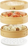 Prime Home Direct Bamboo Steamer Basket 10-INCH 2-TIER Inch,. Fixed Price $51.32.