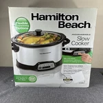 Hamilton Beach Programmable Slow Cooker - Silver 33463 *new Open Box Unused. Fixed Price $38.96.