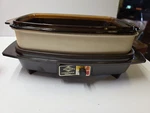 Vintage West Bend Slow Cooker Griddle Base 4 & 2 Qt Pans Glass Lid Adj Temps... Fixed Price $19.99.