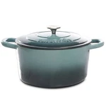 Crock-pot Dutch Oven Artisan 7QT Round Cast Iron Nonstick Slate Gray Lid Durable. Fixed Price $81.64.