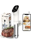 4T7 Sous Vide Machine 1100W, Waterproof Wifi App Control, Ultra Quite, White. Fixed Price $90.00.