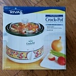 Chili Pepper Design Crock Pot Rival - Quart Slow Cooker Model 3122CH. Fixed Price $29.50.