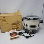West Bend Vtg Automatic Quart Slow Cooker Lazy Day W/ Box 4411 Almond. Fixed Price $44.99.