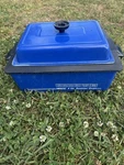 Vintage Nesco Qt Electric Roaster Oven Blue W/ Cord Cat No. 4104-05 Usa. Fixed Price $50.00.