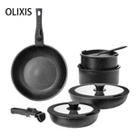 Olixis 12PCS Non-stick Cookware Set W/spatula&detachable Handle,pots Pan. Fixed Price $49.99.