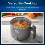 Elite Gourmet Noodle Express Hot Pot Electric Ramen Cooker Portable 1.25QT Gray. Fixed Price $39.99.
