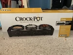 Crock Pot Trio And Serve Slow Cooker & Food Warmer, Stainless Steel. Fixed Price $50.00.
