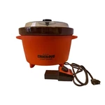 Vintage Rival Orange And Brown Stoneware Crockpot 3300-2 Server Slow Cooker Rare. Fixed Price $35.00.