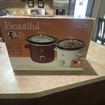 Beautiful Of 2QT Slow Cookers Merlot/white, Temp Control, 3-SETTING. Fixed Price $55.00.