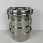 Indian Tiffin 4 Tier Stainless Steel Lunch Box Carrier Food Storage Container. Fixed Price $24.99.