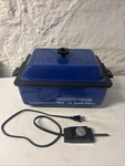 Vintage Nesco Qt Electric Roaster Oven Blue Cat No. 4104-05 Usa With Insert. Fixed Price $59.95.