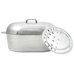 Imusa 18" Cajun Cast Aluminum Oval Roaster With Lid & Tray. Fixed Price $110.00.
