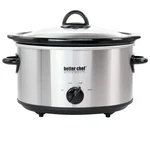Better Chef 4 Quart Oval Slow Cooker With Removable Stoneware Crock Stainless. Fixed Price $94.63.