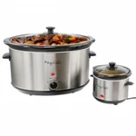 Megachef 8 Quart Slow Cooker With Bouns Mini 0.6 Warmer. Fixed Price $58.09.