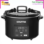 Gourmia Programmable Slow Cooker 4.5 Qt Digital Timer Auto Keep Warm Black Pot. Fixed Price $37.99.