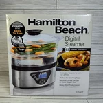 Hamilton Beach Digital Food Steamer 5.5 Quart 2 Tier Stackable Model #37530Z New. Fixed Price $39.99.