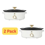 Pack Beautiful 2.5 Qt Dip And Serve Manual Slow Cooker, White Icing. Fixed Price $45.99.