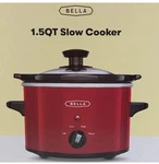 Bella 1.5QT Slower Cooker 3 Heat Setting Tempered Glass Lid. Fixed Price $35.00.