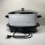 Vintage West Bend Qt Multi-purpose Slow Cooker Glass Lid 84176 Non Stick. Fixed Price $49.99.