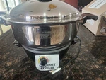 Kitchen Americraft 6 Qt Dutch Oven Stainless Electric Slow Cooker Base Lid. Fixed Price $375.00.
