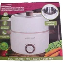 Brentwood 1.6 Qt Multi-function Electric Hot Pot Cooker Stainless Steamer Insert. Fixed Price $29.99.
