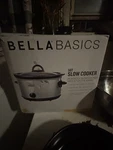 Bella 5QT Slow Cooker WJ-5000 Brushed Stainless Steel, 3 Heat Settings, Silver. Fixed Price $44.99.