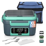 Cordless Electric Heated Lunch Box 6.3 Cups Smart Timer Omboos Adjustable Food. Fixed Price $114.99.