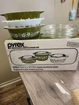 Pyrex Spring Blossom Green Crazy Daisy Compatibles New!. Fixed Price $260.00.