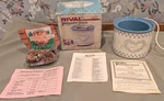 Rival 1980'S Vintage Potpourri Crock Cooker #3206 Blue Heart - Works Great!. Fixed Price $59.99.