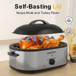 Sunvivi Electric Roaster Oven Stainless Steel Turkey Cooker Self Basting Lid. Fixed Price $57.72.