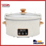 Pioneer Woman 6 Quart Crock Pot Slow Cooker Portable Lock Lid Linen Speckle. Fixed Price $48.99.