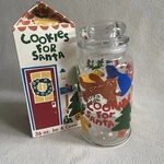 Cookies For Santa Canister Anchor Hocking Glass Jar Lid Original Box. Fixed Price $15.00.