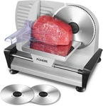 200W Meat Slicer Machine For Home, Electric Food With Two 7.5" Sharp Stai. Fixed Price $139.99.