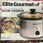 Elite Gourmet Electric Slow Cooker 1.5QT Capacity Stainless Steel Brand New+box. Fixed Price $17.99.