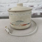 Rival Little Dipper Mini Crock Pot 3204 Southwest Aztec Electric Server 1988 Vtg. Fixed Price $12.99.